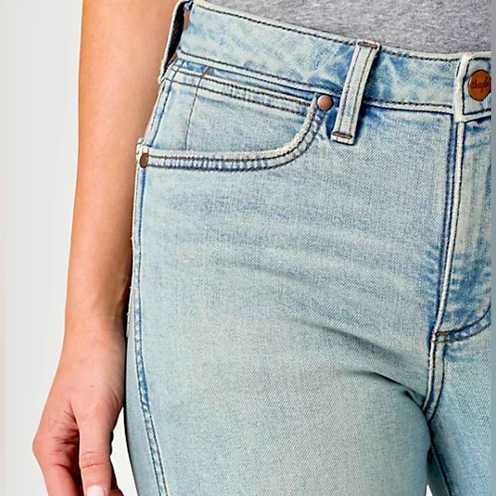 Wrangler Light Blue High-Waist Flare Jeans - Picture 2 of 16